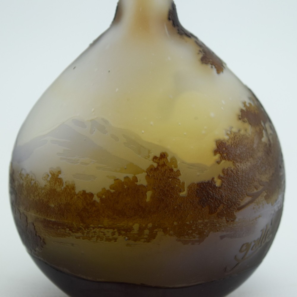 Emile Galle cameo glass Landscape banjo vase c1910 View VIII