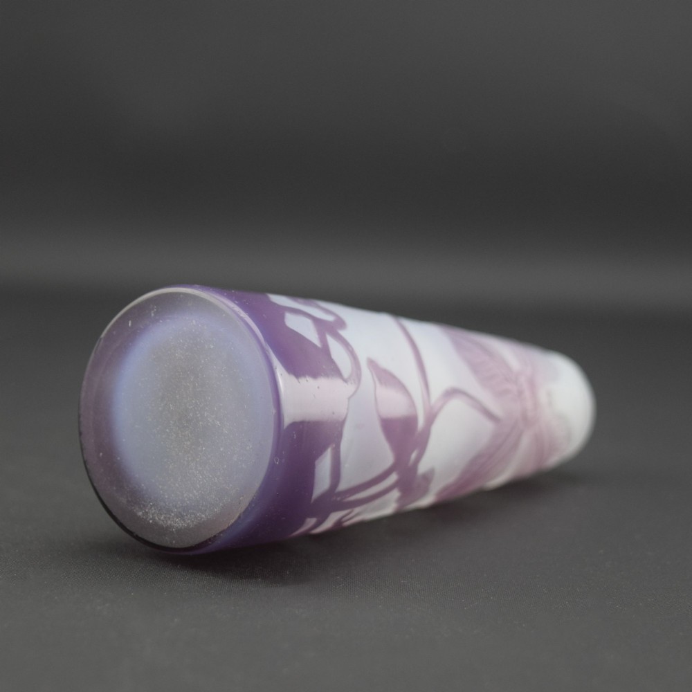 Small Galle purple cameo glass vase C1910 View VII