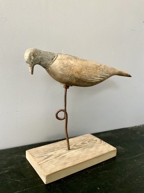 Rare Antique Lead Headed Pigeon Decoy