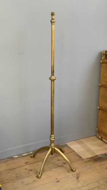 W a S Benson Telescopic Brass Standard Lamp