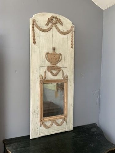 Antique French Trumeau Mirror