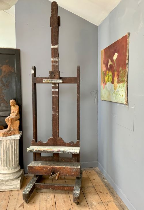 A Very Large Antique Artist’s Studio Easel