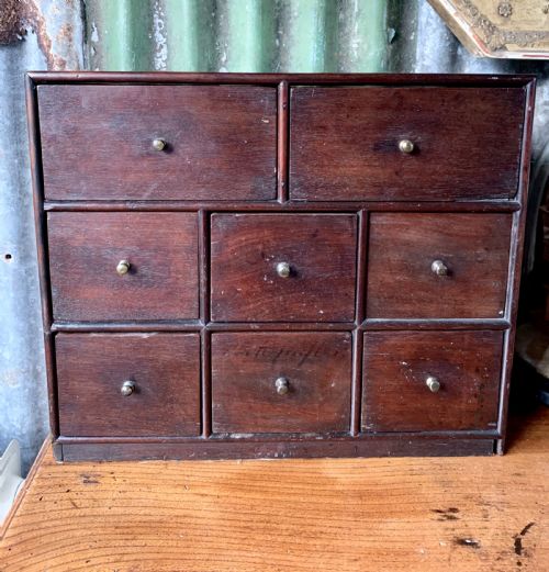 Unusual 19th Century Double Sided Bank of Drawers