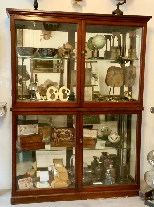 fig 1. VICTORIAN MAHOGANY SHOP DISPLAY CABINET