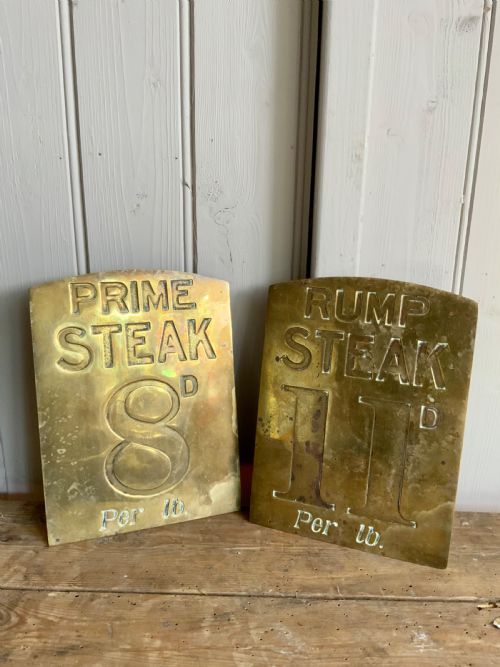 A Pair of Early Butcher’s Price Labels