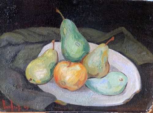 French Mid Century Still Life Oil Painting