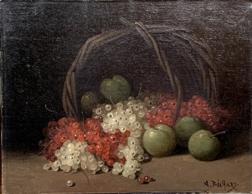 French Still Life with Redcurrants  - Oil on Canvas