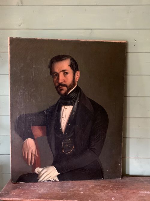 French Gentleman in Evening Dress - Oil on Canvas - 1841
