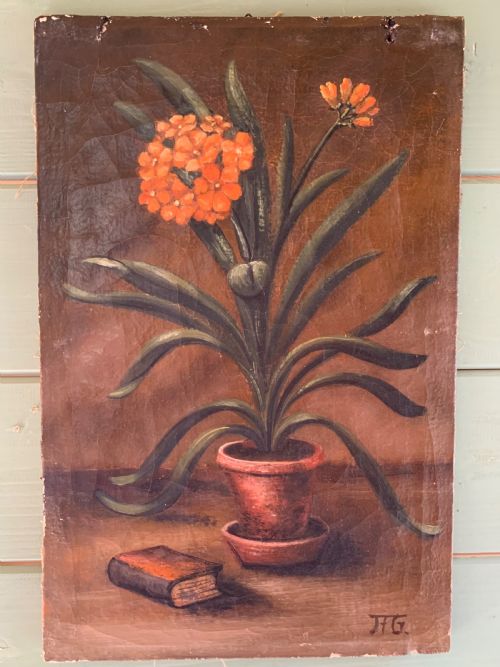 French Still Life Oil on Canvas Early 20thc