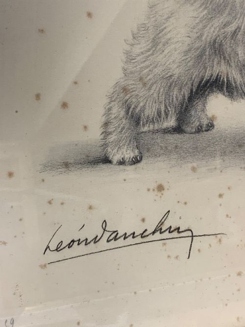 1930S SIGNED LITHO OF TWO SEALYHAM TERRIERS - ADDITIONAL PHOTO 6