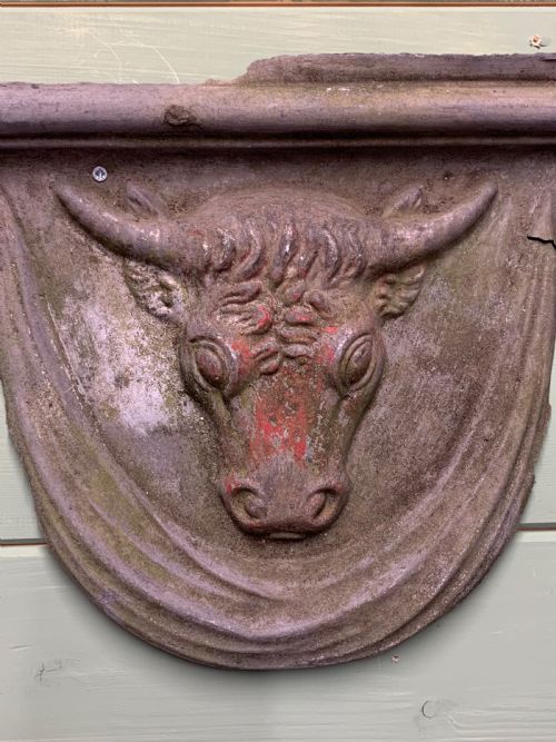 fig 1. RARE BUTCHER’S SHOP FRONT ZINC BULLS HEADS