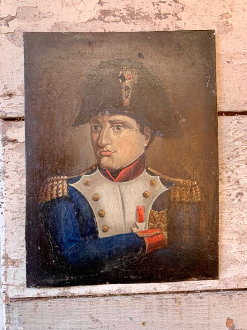 19TH CENTURY MINIATURE OIL PORTRAIT OF NAPOLEON BONAPARTE - ADDITIONAL PHOTO 2