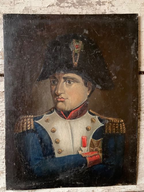 19TH CENTURY MINIATURE OIL PORTRAIT OF NAPOLEON BONAPARTE - ADDITIONAL PHOTO 1
