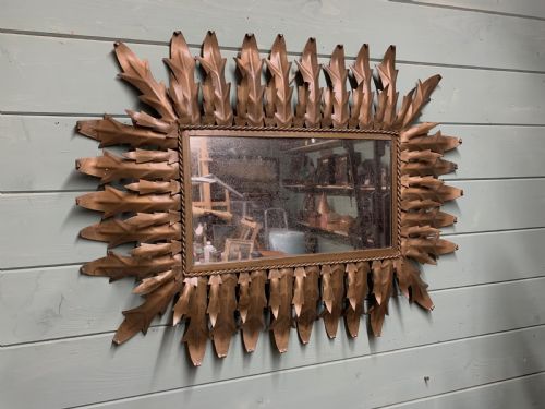 Quality Mid Century Toleware Mirror