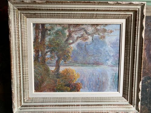 signed french impressionist oil on canvas - CATEGORY: ANTIQUE ART - DATED 1930