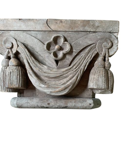 Antique Carved Frontispiece Fragment