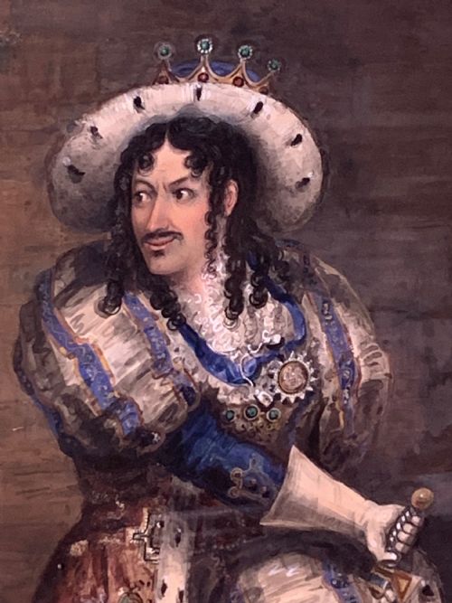 WATERCOLOUR OF A 16TH CENTURY CAVALIER - ADDITIONAL PHOTO 2