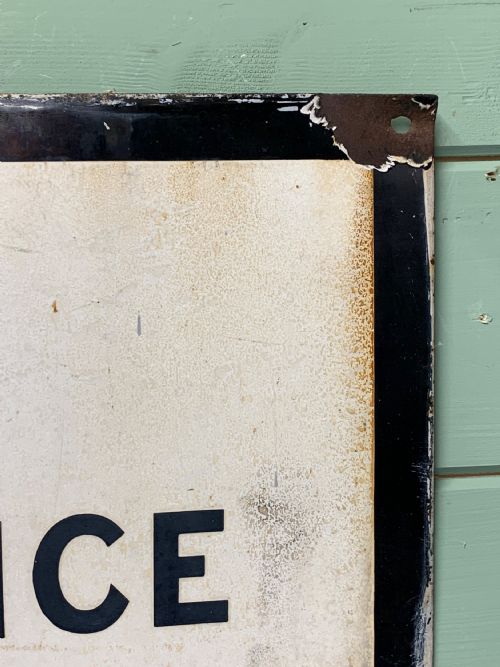 GOOD ORIGINAL ENAMEL SIGN ENQUIRIES - ADDITIONAL PHOTO 2