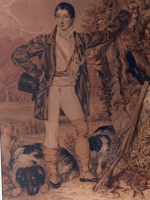 GEORGIAN WATERCOLOUR THE HUNTER J F MARIE HUET VILLIERS - ADDITIONAL PHOTO 1