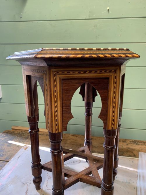 EARLY 20TH CENTURY MOORISH STYLE SIDE TABLE - ADDITIONAL PHOTO 1