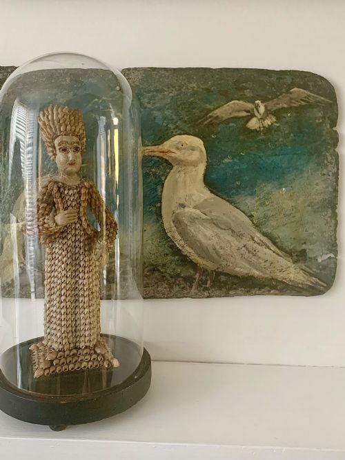 A RARE ANTIQUE FRENCH SAILORS SEASHELL FIGURE - ADDITIONAL PHOTO 2