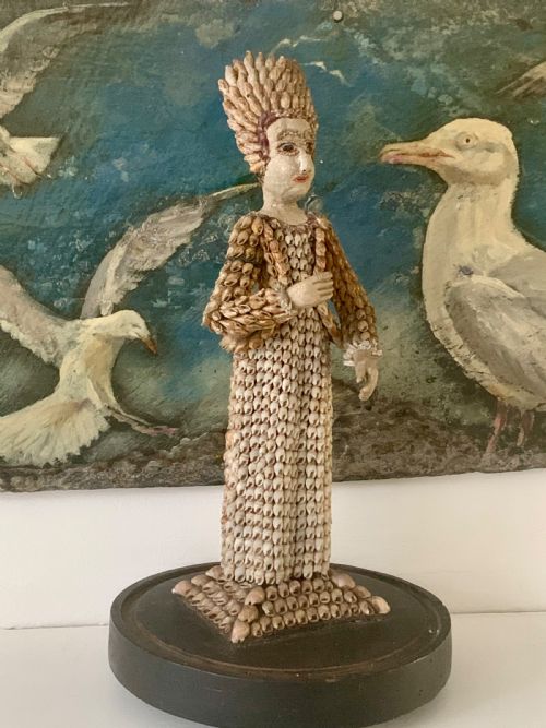 A RARE ANTIQUE FRENCH SAILORS SEASHELL FIGURE - ADDITIONAL PHOTO 3