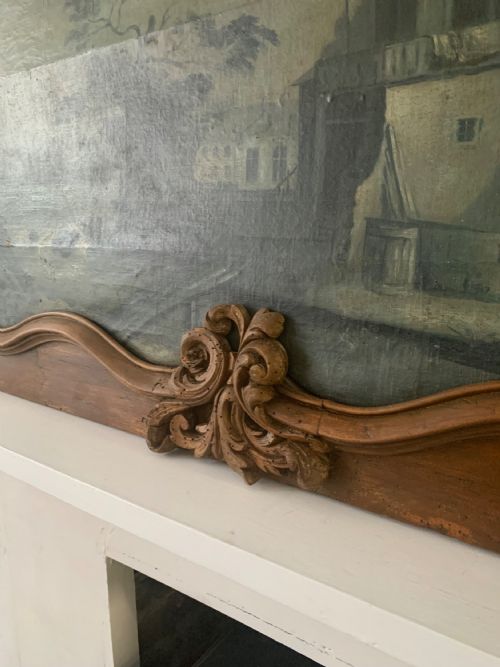 AN 18TH CENTURY PERIOD OVERDOOR PAINTED PANEL - ADDITIONAL PHOTO 8