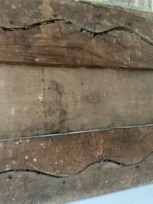 AN 18TH CENTURY PERIOD OVERDOOR PAINTED PANEL - ADDITIONAL PHOTO 12