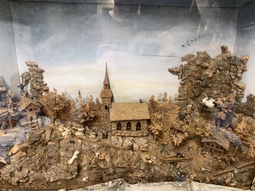 LARGE FINE ANTIQUE CORK DIORAMA WITH TWIG FRAME - ADDITIONAL PHOTO 6