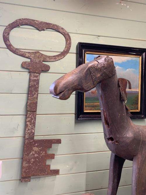 NAIVE EARLY 18TH CENTURY CARVED FIGURE OF A TOY HORSE - ADDITIONAL PHOTO 13
