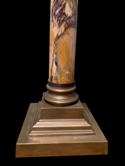 LARGE EARLY 20TH C CORINTHIAN COLUMN TABLE LAMP - ADDITIONAL PHOTO 4