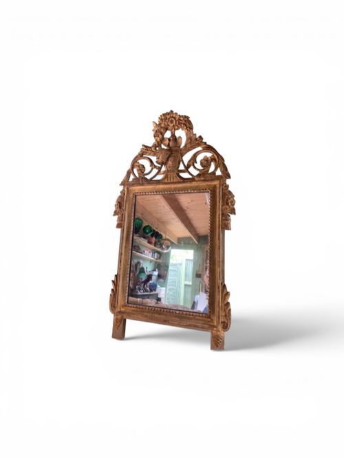 a pretty 18th c french gilt marriage mirror - CATEGORY: ANTIQUE MIRRORS - DATED 18TH CENTURY