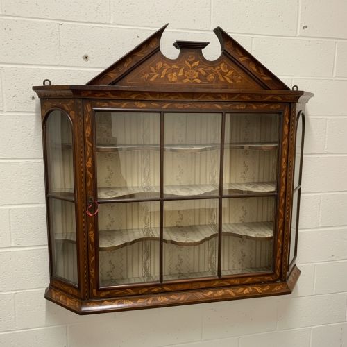 A Fine 18th Century Dutch Marquetry Wall Cabinet
