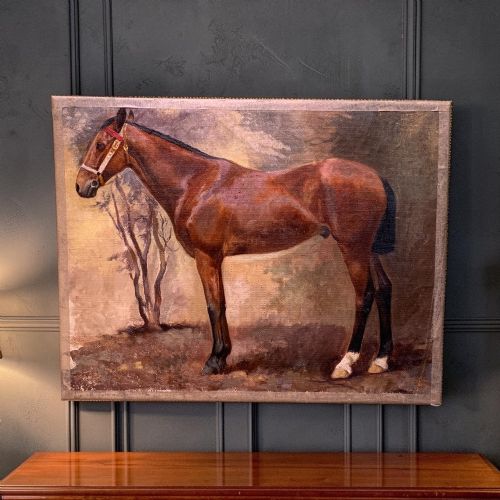 Early 20th Century Oil Painting of a Horse
