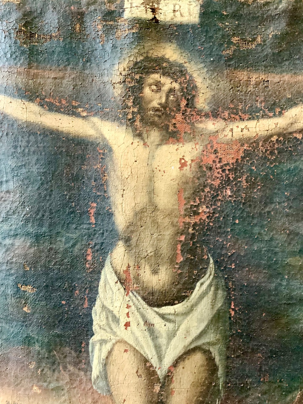 17th century oil painting of the crucifixion  View III