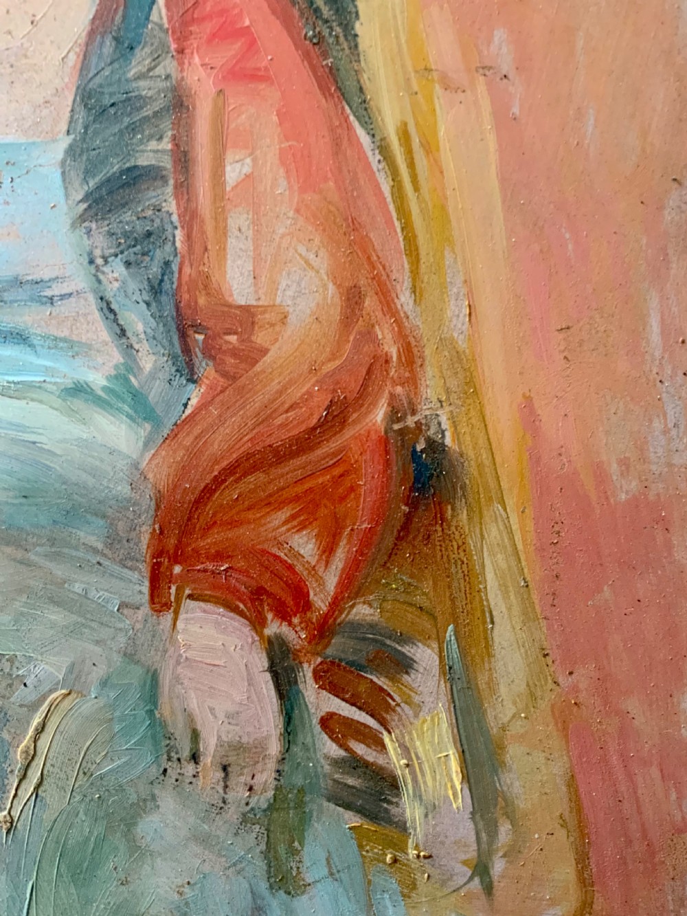 Oil painting of lady in armchair by Stella Steyn  View IV