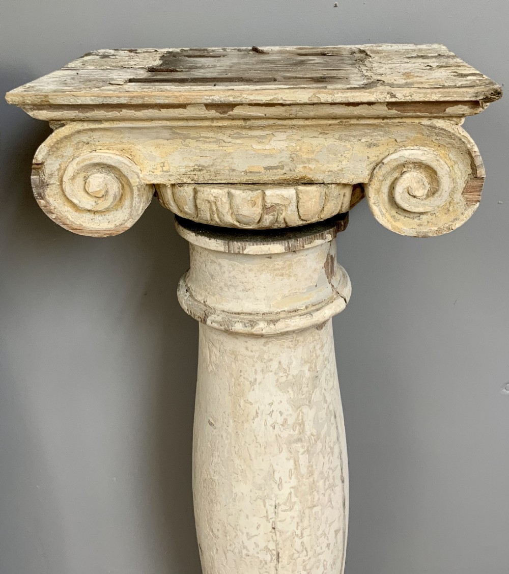 pair of 19th century carved painted pine Church Colonnade columns View V