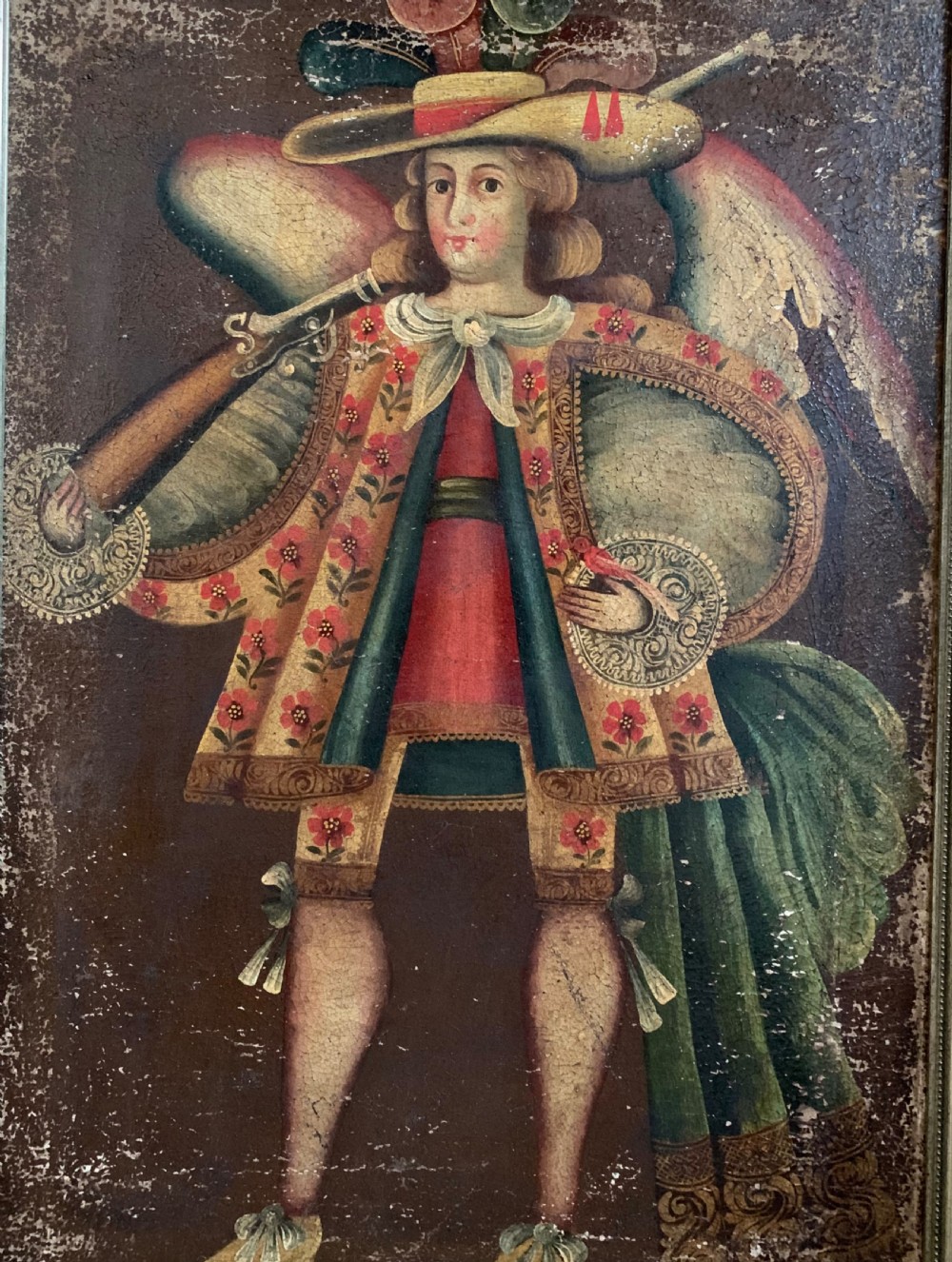 EARLY 18thC CUSCO SCHOOL OIL PAINTING