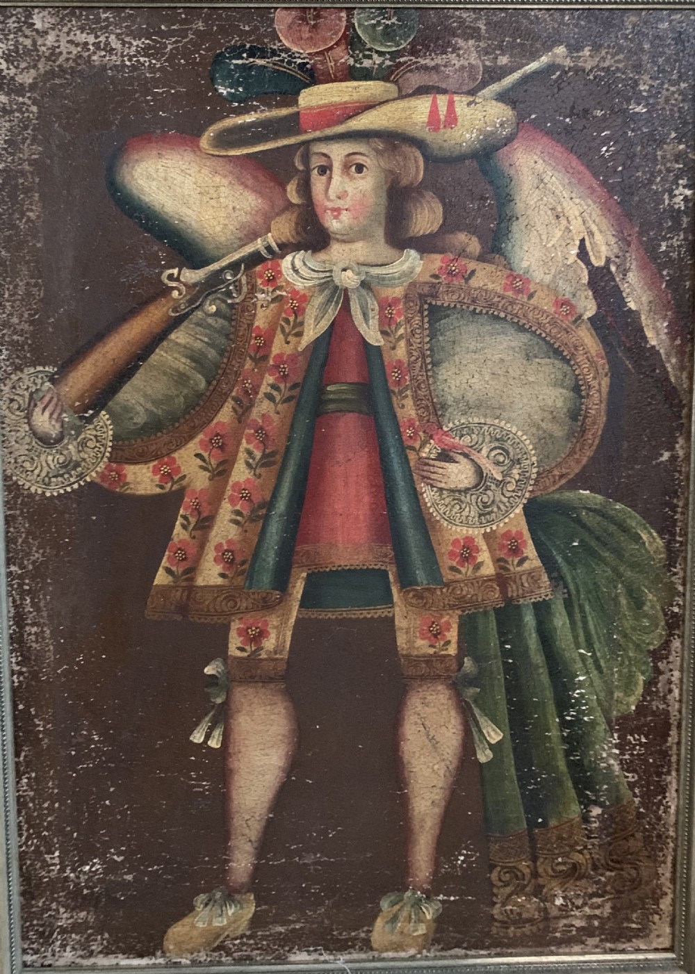 EARLY 18thC CUSCO SCHOOL OIL PAINTING View II