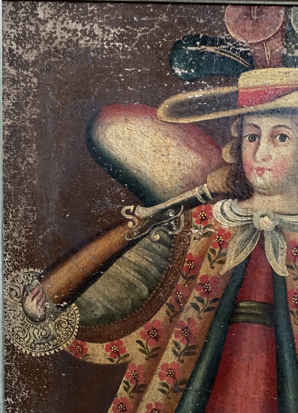 EARLY 18thC CUSCO SCHOOL OIL PAINTING View IV