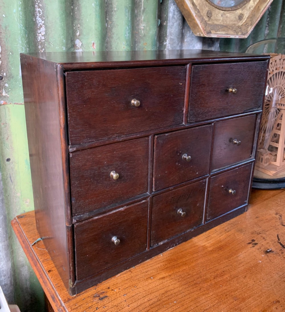 UNUSUAL 19th CENTURY DOUBLE SIDED BANK OF DRAWERS View II