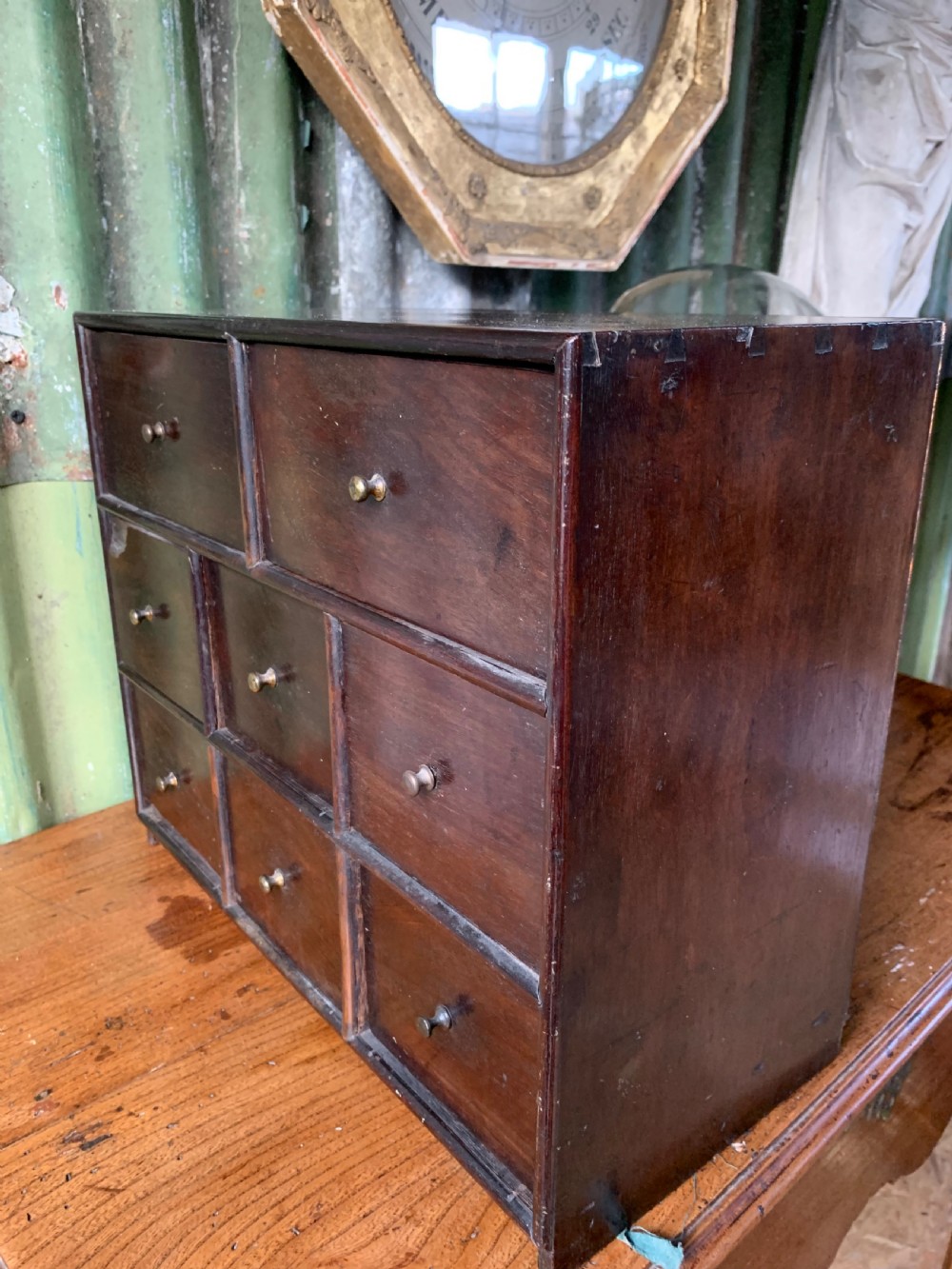 UNUSUAL 19th CENTURY DOUBLE SIDED BANK OF DRAWERS View IV