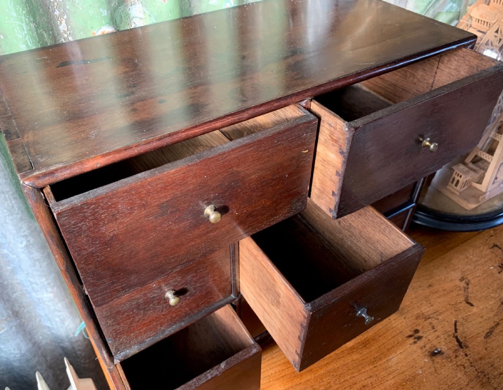 UNUSUAL 19th CENTURY DOUBLE SIDED BANK OF DRAWERS View VI