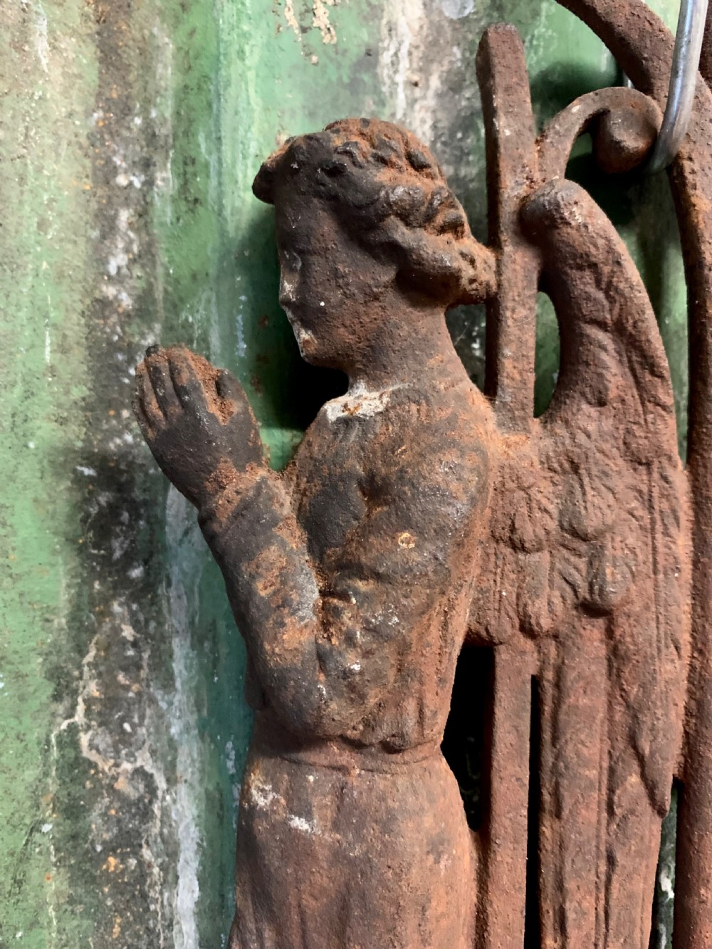 FRENCH 19thC CAST IRON ANGELS View V