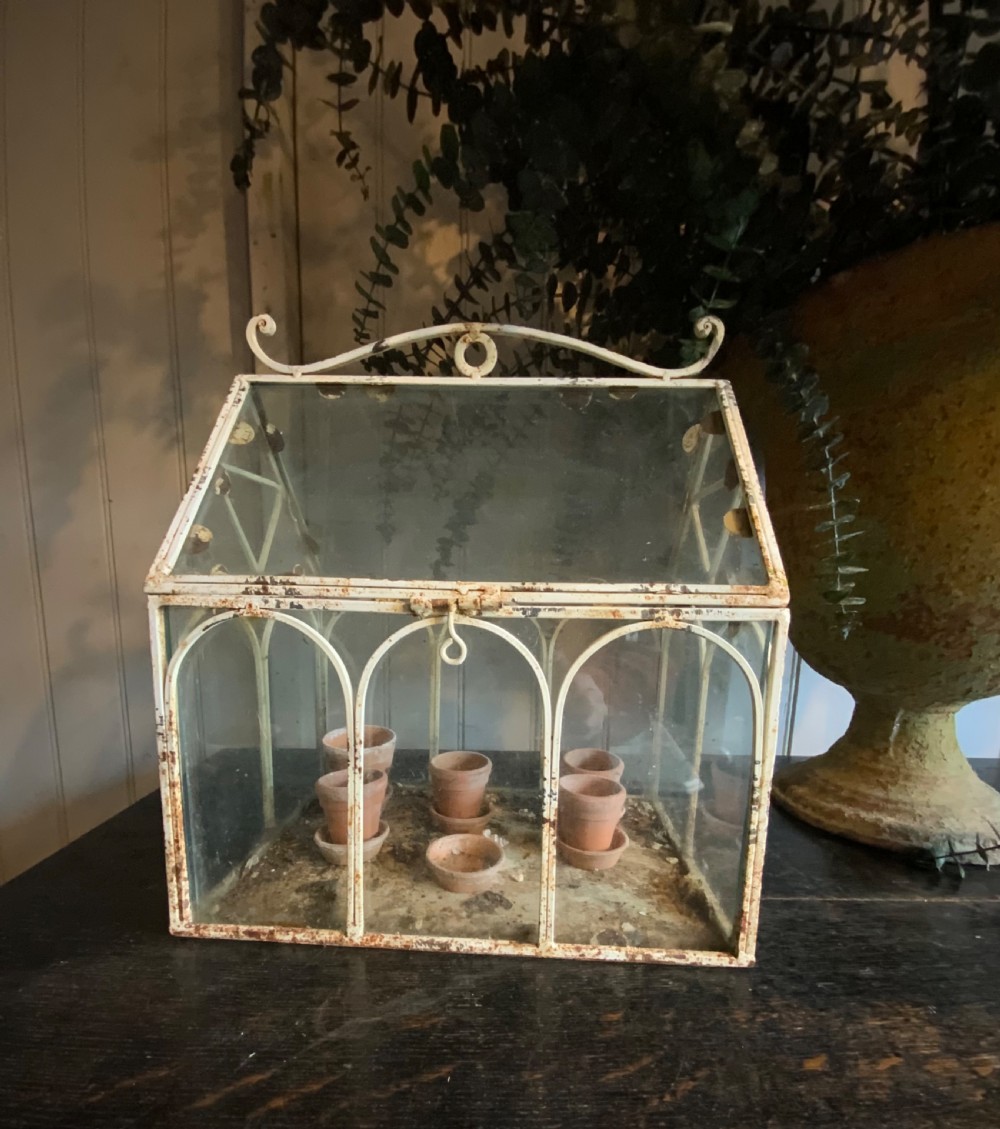 RARE 1930’s TERRARIUM IN THE SHAPE OF A GREENHOUSE