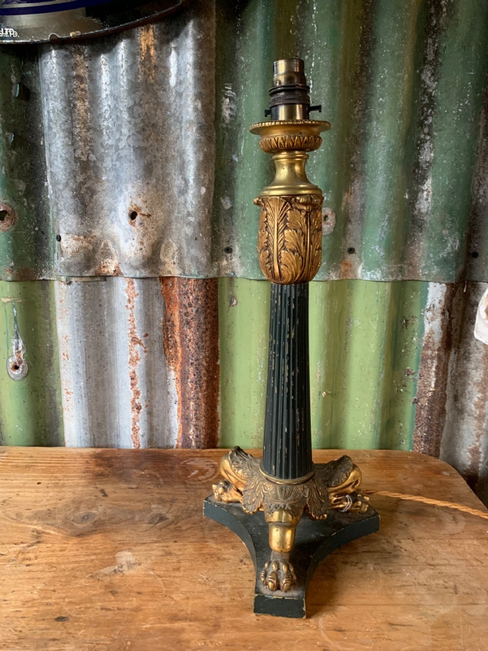 Antique French table lamp