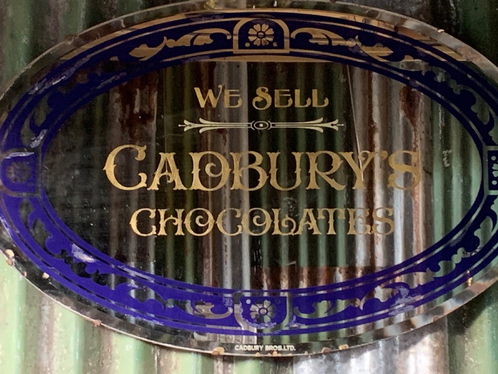 Original advertising mirror for Cadbury’s chocolates