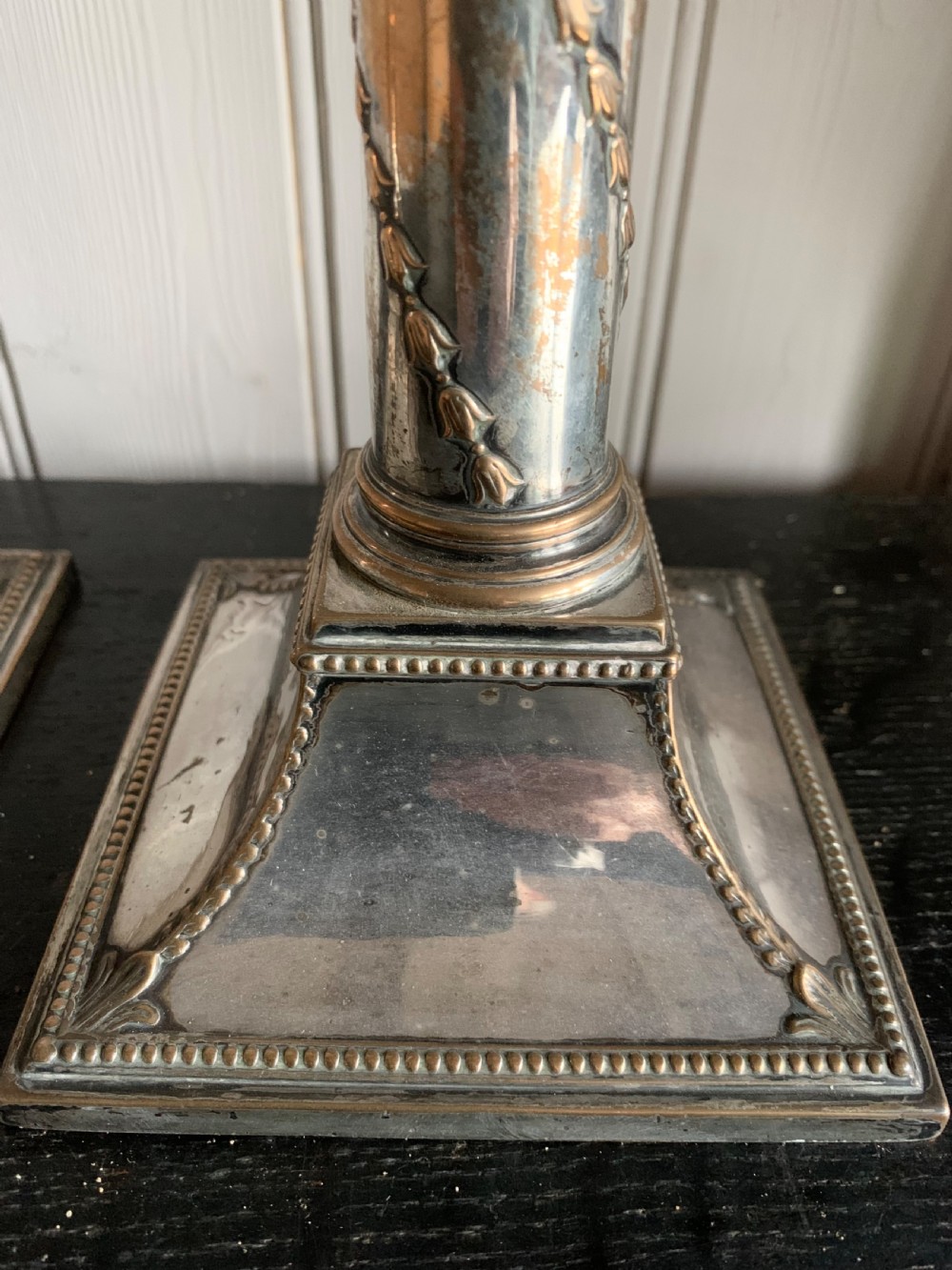 OLD SHEFFIELD CORINTHIAN CANDLESTICKS View V