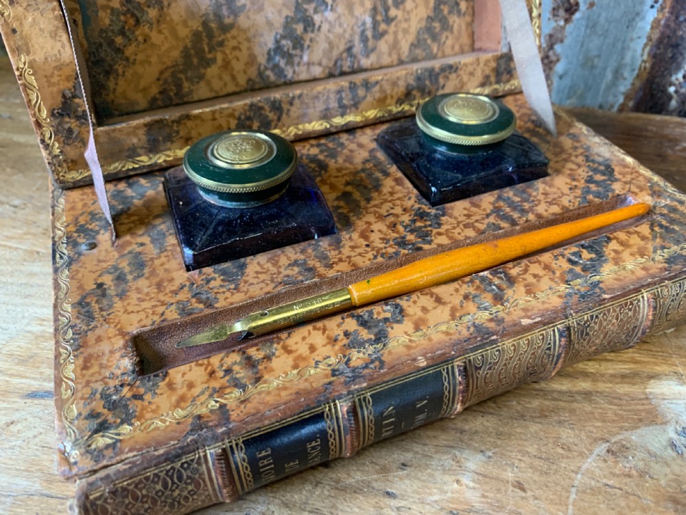 19th CENTURY FAUX BOOK INKSTAND View VII