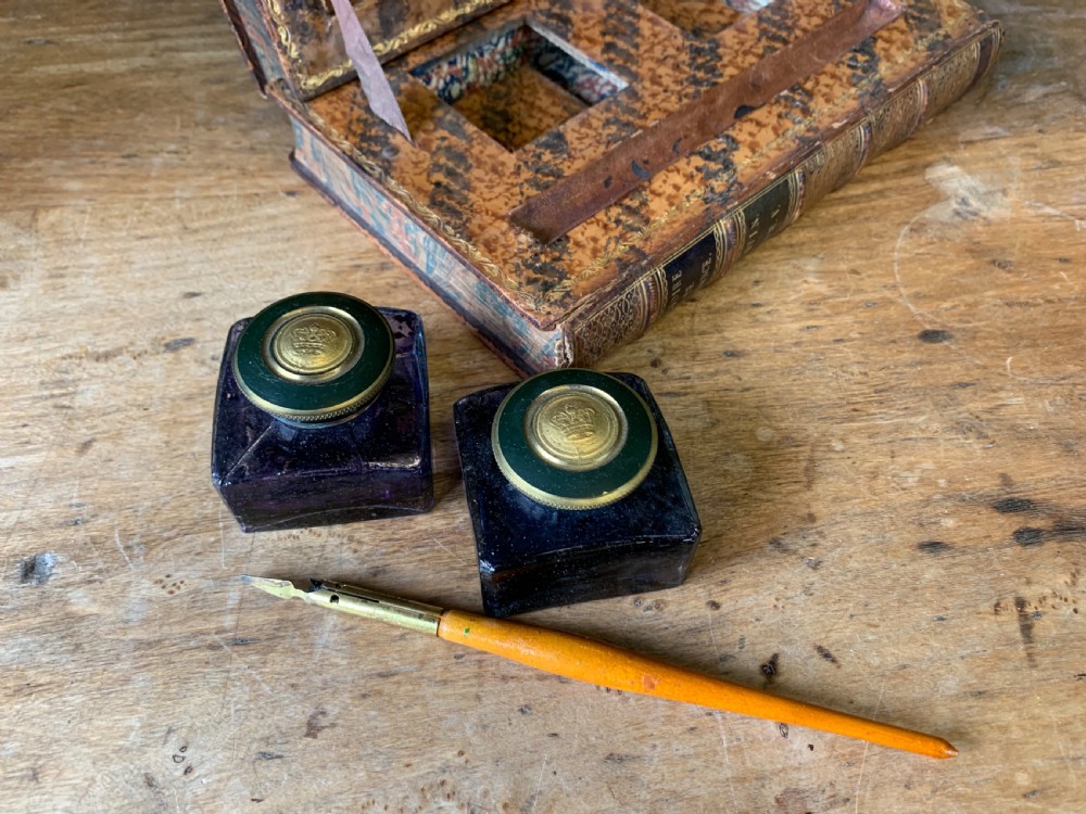 19th CENTURY FAUX BOOK INKSTAND View X